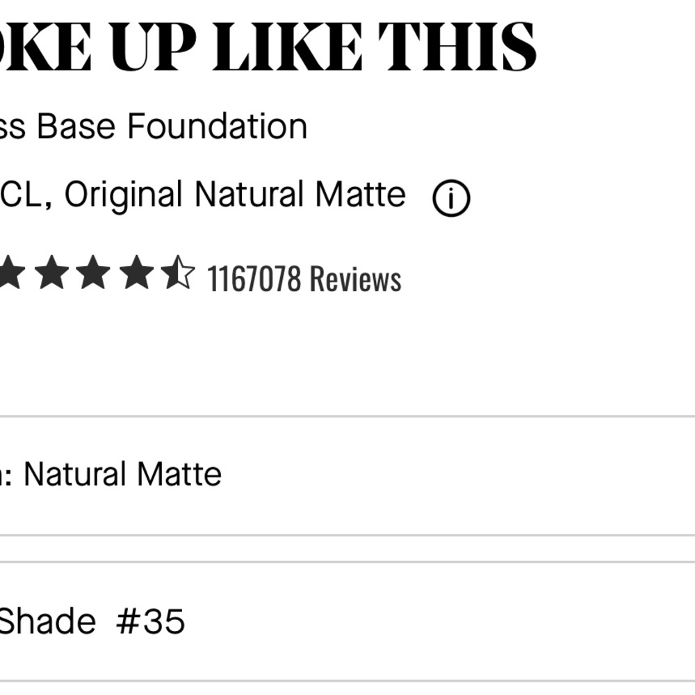 Il Makiage: Woke Up Like This 
Flawless Matte Foundation #35 - Picture 3 of 3